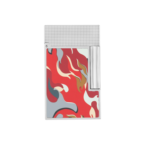 ST Dupont Feuerzeug Ligne 2 Camo, Ltd. Edt., Rot