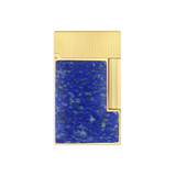 ST Dupont Feuerzeug Ligne 2 Stones Of Fortune, Palladium, Ltd. Edt., Blau
