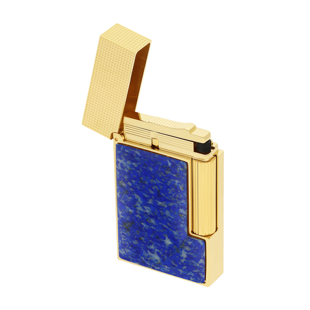 ST Dupont Feuerzeug Ligne 2 Stones Of Fortune, Palladium, Ltd. Edt., Blau