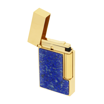 ST Dupont Feuerzeug Ligne 2 Stones Of Fortune, Palladium, Ltd. Edt., Blau