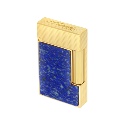 ST Dupont Feuerzeug Ligne 2 Stones Of Fortune, Palladium, Ltd. Edt., Blau