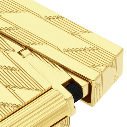 ST Dupont Ligne 2 Monogram Lighter, Ltd. Edt., Golden