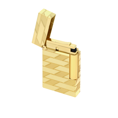 ST Dupont Ligne 2 Monogram Lighter, Ltd. Edt., Golden