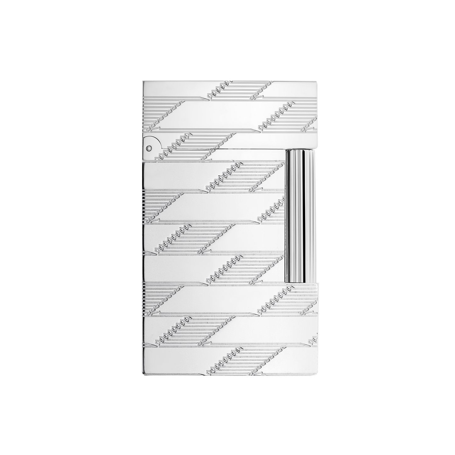 ST Dupont Lighter Ligne 2 Monogram, Palladium, Ltd. Edt., Silver