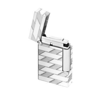 ST Dupont Lighter Ligne 2 Monogram, Palladium, Ltd. Edt., Silver