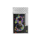 ST Dupont Feuerzeug Ligne 2 Dragon, Palladium, Ltd. Edt., Schwarz