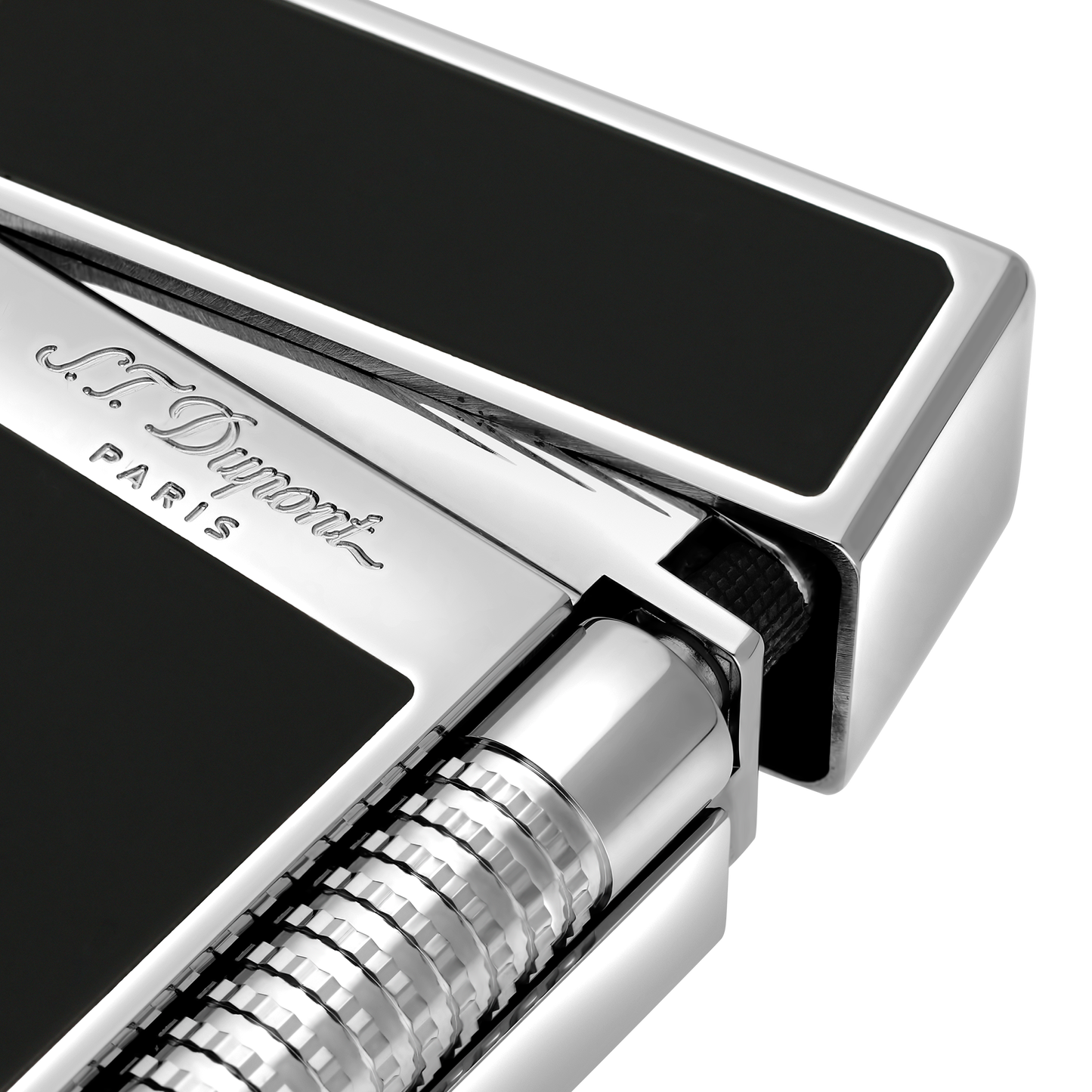 ST Dupont Feuerzeug Le Grand Dupont Le Grand S T Dupont, Palladium, Schwarz