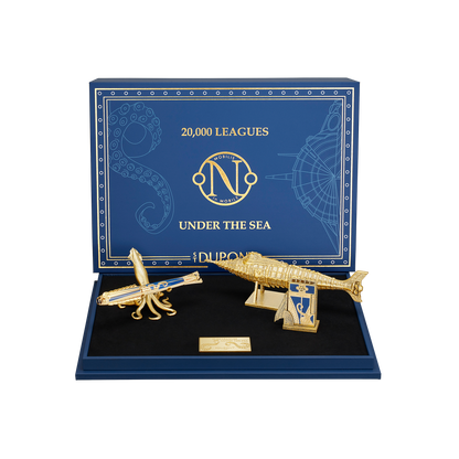 ST Dupont Lighter Set Prestige Fire and Writing 20,000 Leagues Under the Sea, Ltd. Ed., Blue-Gulf-Stream