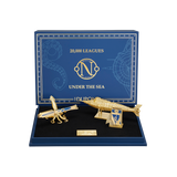 ST Dupont Feuerzeug Set Prestige Feuer Und Schrift 20000 Lieues Sous Les Mers, Ltd. Edt., Blue-gulf-stream