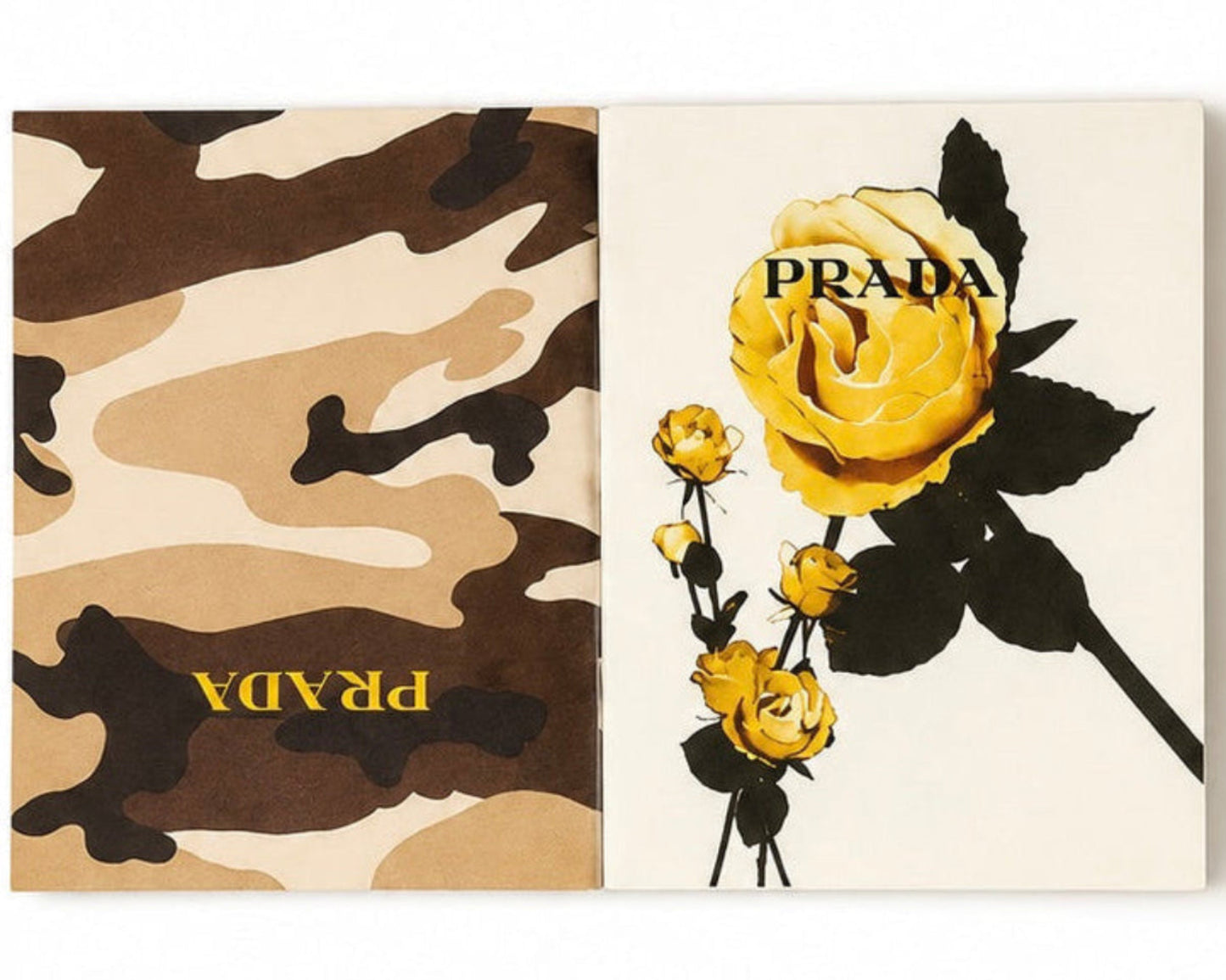 PRADA Notebook Refill Travel Journal Sand Camouflage