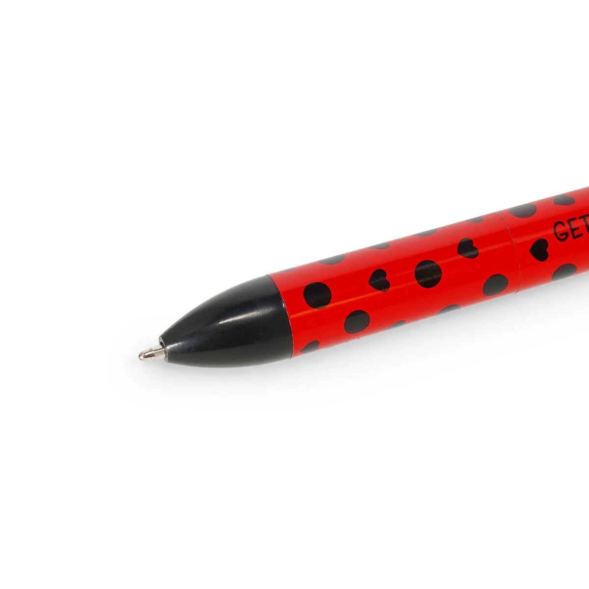 Legami Two-Tone Ballpoint Pen, Click&Clack, Ladybug