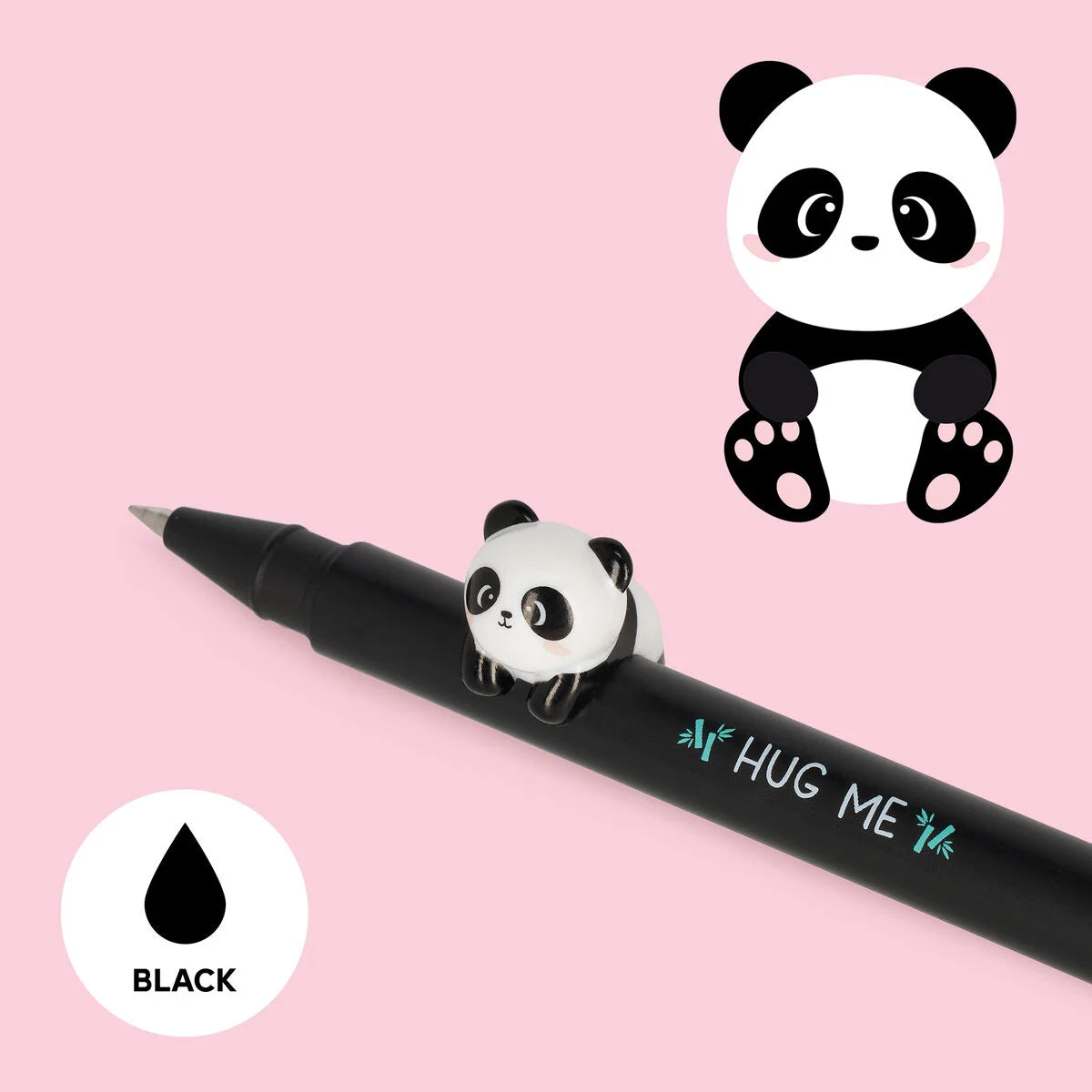 Legami Lovely Friends Panda Gelstift Schwarz