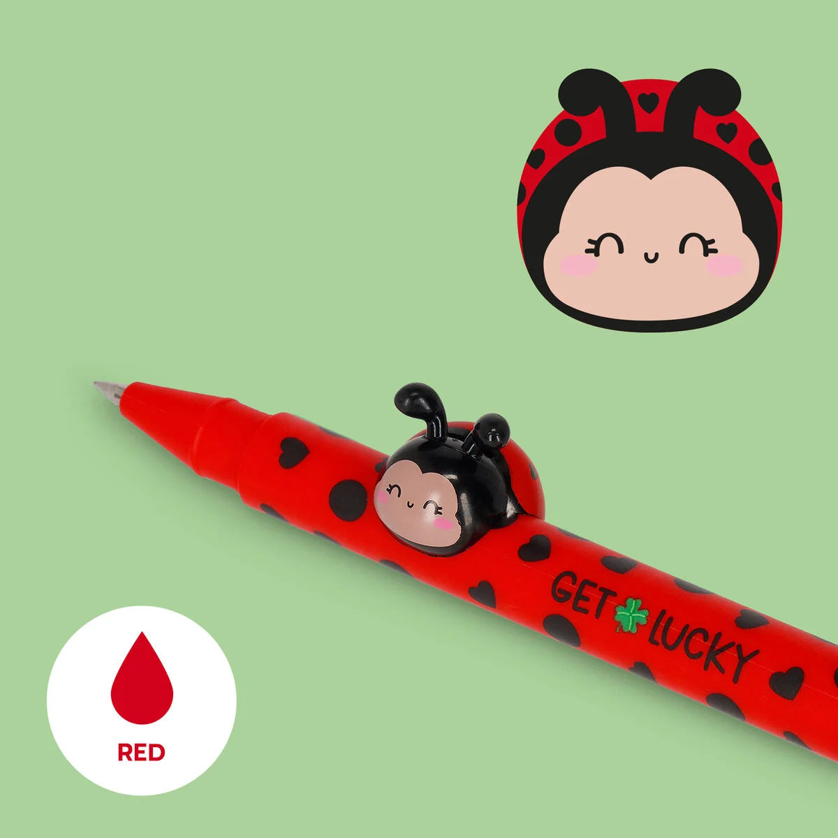 Legami Gel Pen Lovely Friends Ladybug