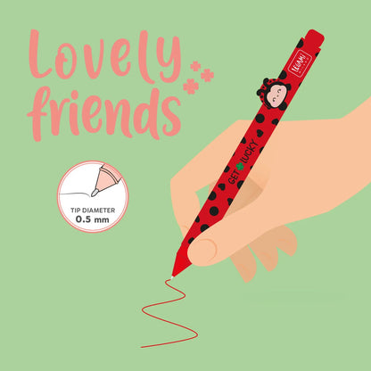 Legami Gel Pen Lovely Friends Ladybug