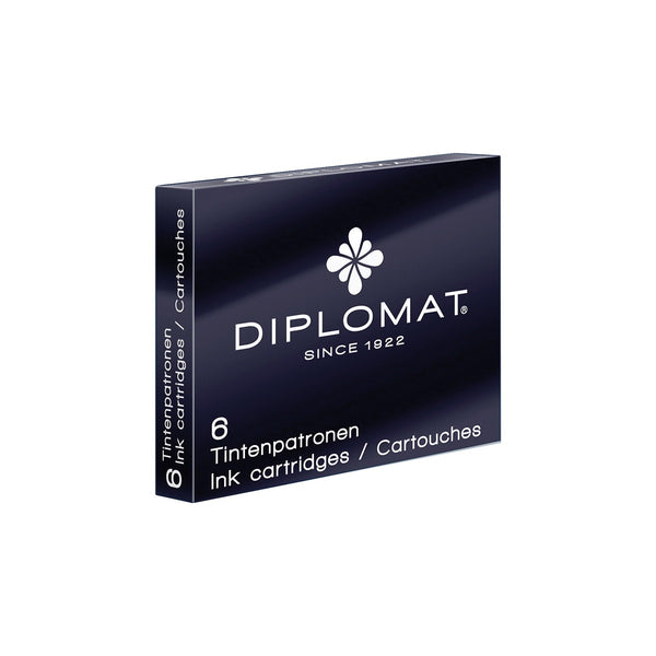 Diplomat, Tintenpatrone, 6 Stk. schwarz