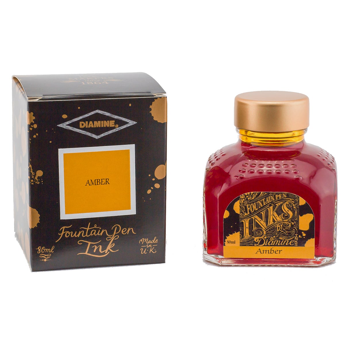 Diamine Tintenglas Penoblo Fueller Premium 19 Amber 80 ml