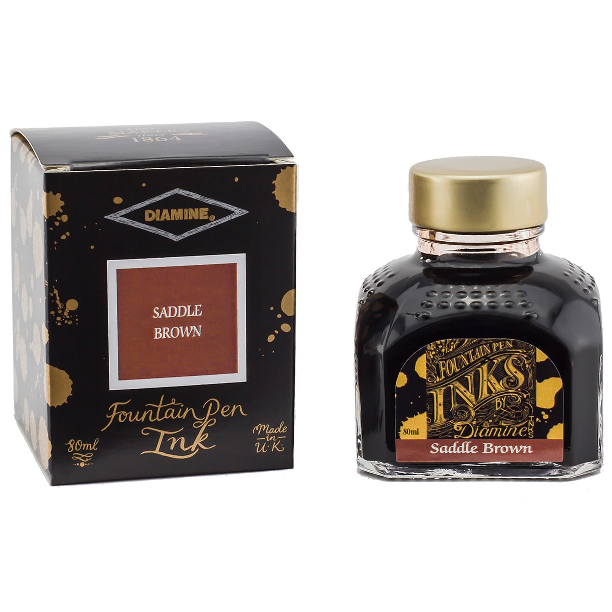 Diamine Tintenglas Penoblo Fueller Premium 30 Saddle Brown 80 ml