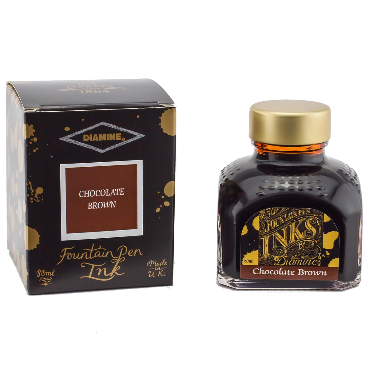 Diamine Tintenglas Penoblo Fueller Premium 59 Chocolate Brown 80 ml