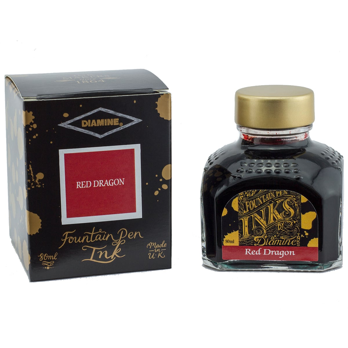 Diamine Tintenglas Penoblo Fueller Premium 72 Red Dragon 80 ml