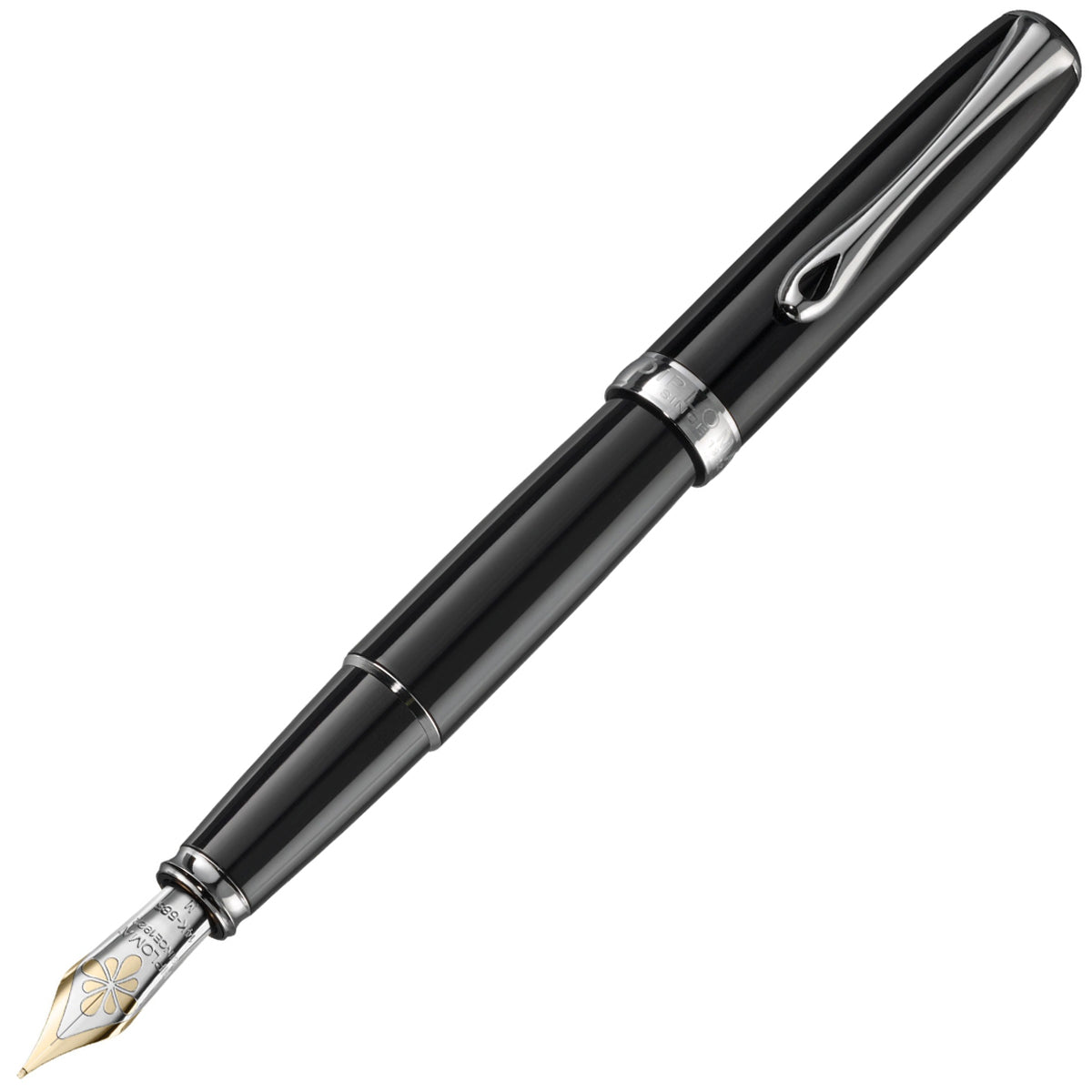 Diplomat, Excellence A2 Fountain Pen, lacquered, 14K Nib, black