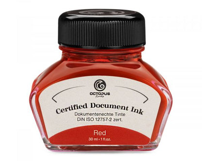 Octopus Fluids Dokumentenechte Füllhaltertinte Document Ink Rot Ltd. Edt. 30 ml