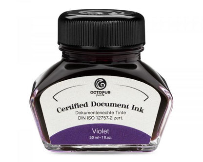 Octopus Fluids Dokumentenechte, pigmentierte Füllhaltertinte Violett DIN ISO 12757-2 zertifiziert 30 ml