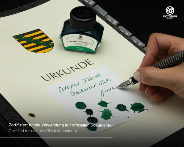 Octopus Fluids Document-Proof Fountain Pen Ink Document Ink Green 30 ml