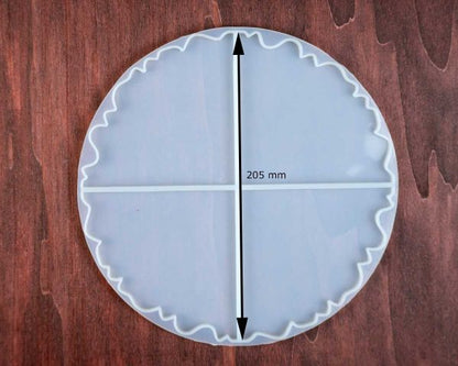 Octopus Silicone Mold Casting Mold Round Faceted Edge Transparent 21 cm
