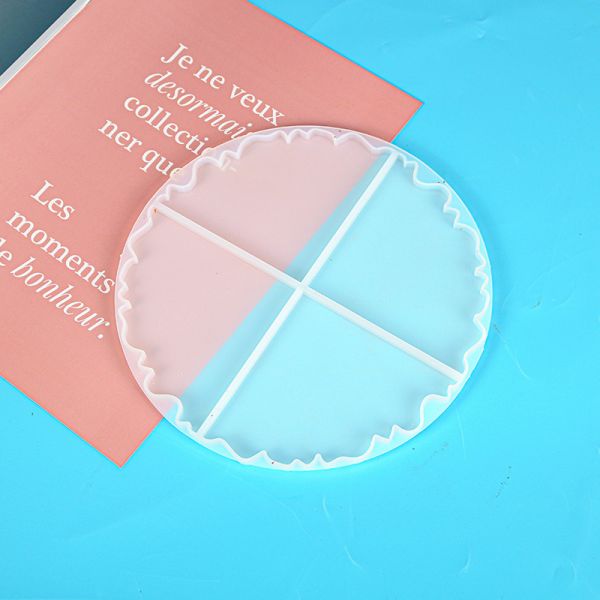 Octopus Silicone Mold Casting Mold Round Faceted Edge Transparent 21 cm