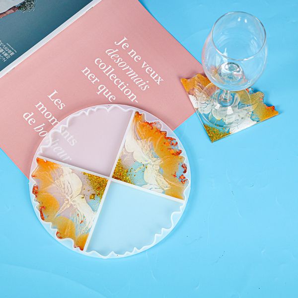 Octopus Silicone Mold Casting Mold Round Faceted Edge Transparent 21 cm