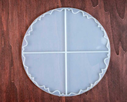 Octopus Silicone Mold Casting Mold Round Faceted Edge Transparent 21 cm