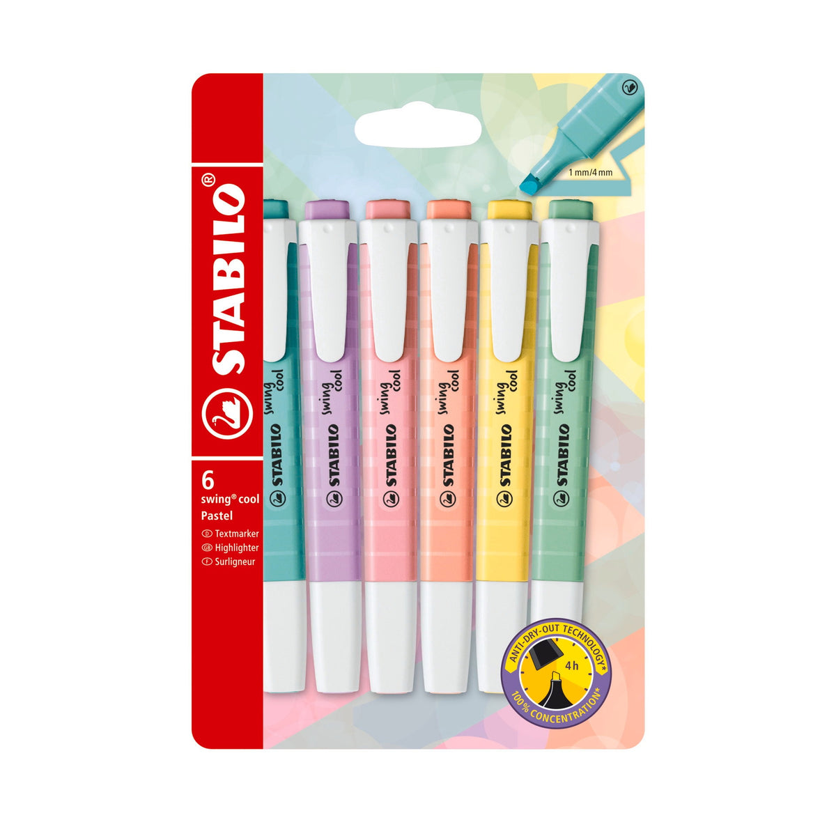 STABILO swing cool pastel 6er Karton Etui – Ansicht 1