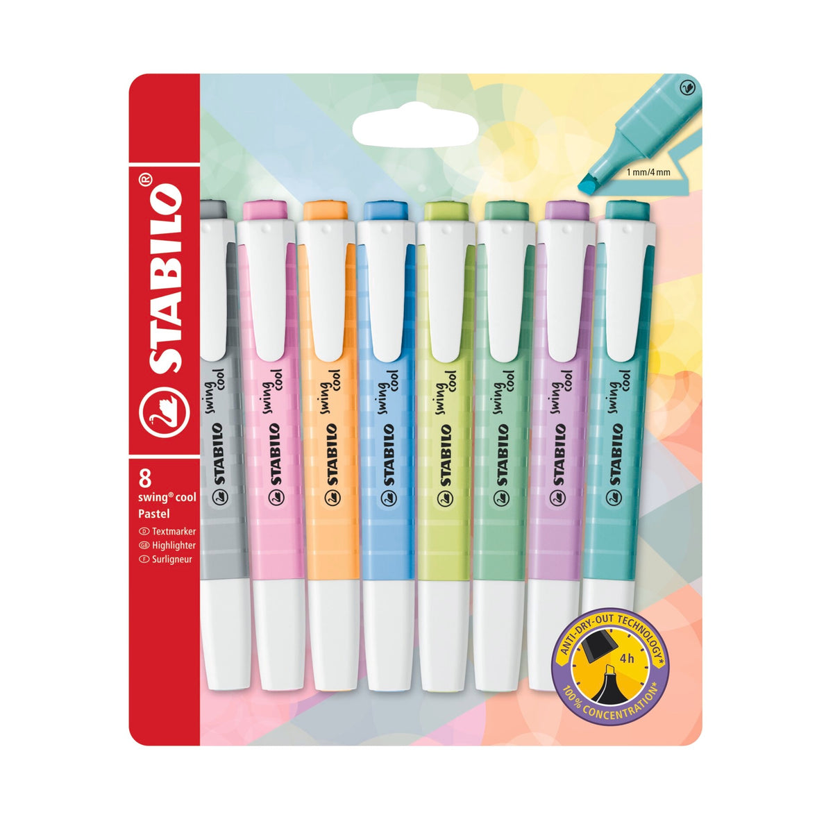 STABILO swing cool pastel 8er Karton Etui – Ansicht 1