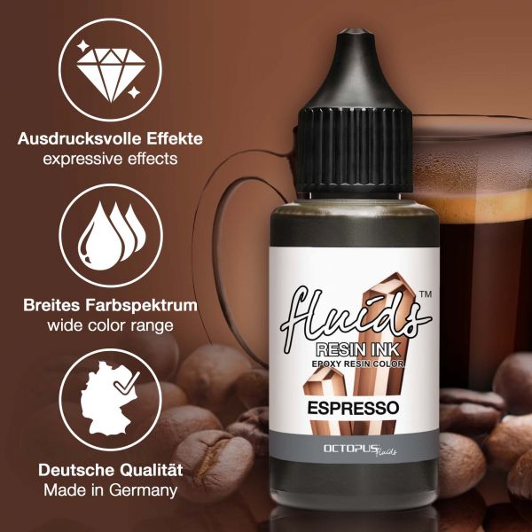 Octopus Fluids Resin Ink Espresso Transparentes Braun