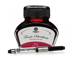 Octopus Fluids Set aus Füllhaltertinte und Tintenkonverter Classic Serie Rot