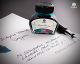 Octopus Fluids Füllhaltertinte Sheen Ink Kollektion Dragon Petrol, Zweifarbiger Metallic-Sheen, inkl. Konverter, 30 ml
