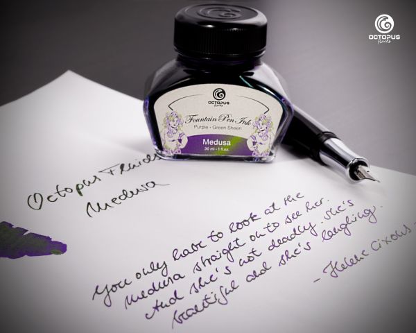 Octopus Fluids Fountain Pen Ink Sheen Ink Collection Medusa Violet Ltd. Ed.