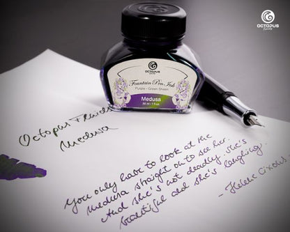 Octopus Fluids Fountain Pen Ink Sheen Ink Collection Medusa Violet Ltd. Ed.