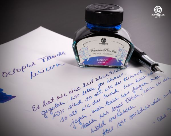 Octopus Fluids Füllhaltertinte Octopus Fluids Sheen Ink Unicorn Pink/Rosé-Blau 30 ml
