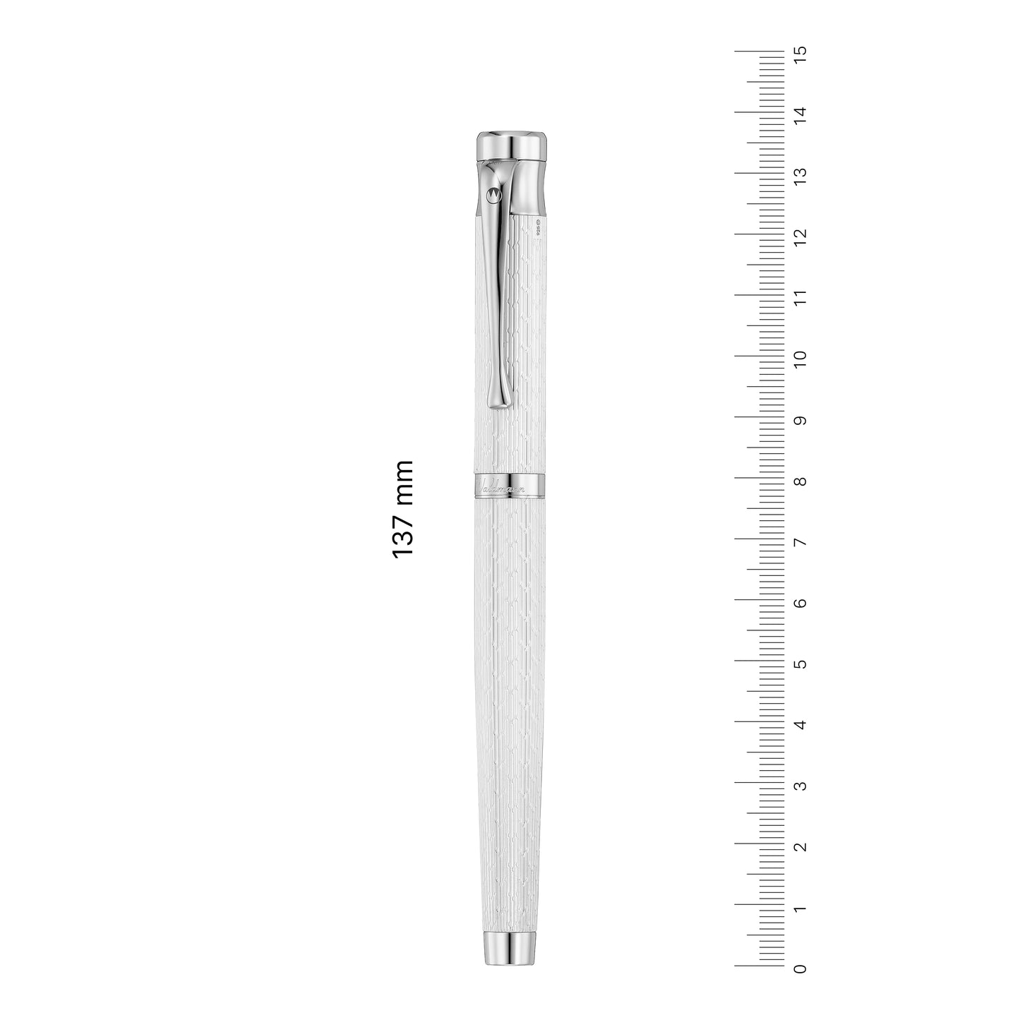 Waldmann, Tango fountain pen, Imagination, guilloche, white