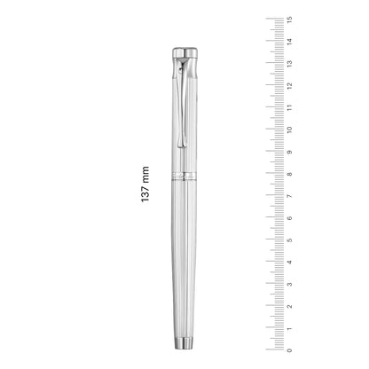 Waldmann, Tango fountain pen, Lines, 18K nib, silver