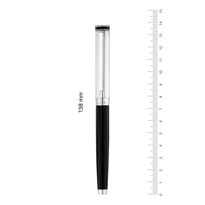 Waldmann, Fountain Pen Edelfeder, grain, lacquered, black
