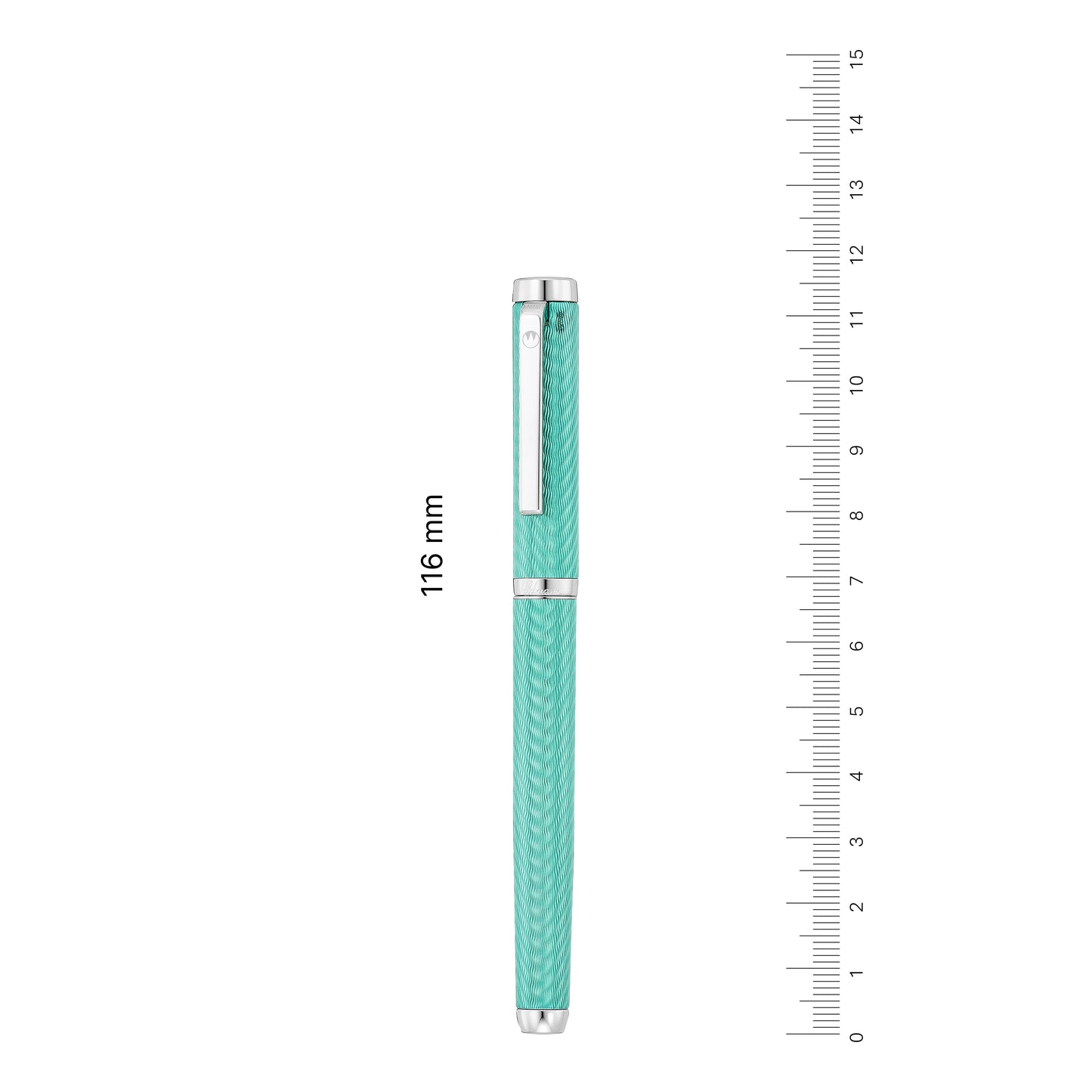 Waldmann, Liberty fountain pen, Waves, guilloched, aquamarine