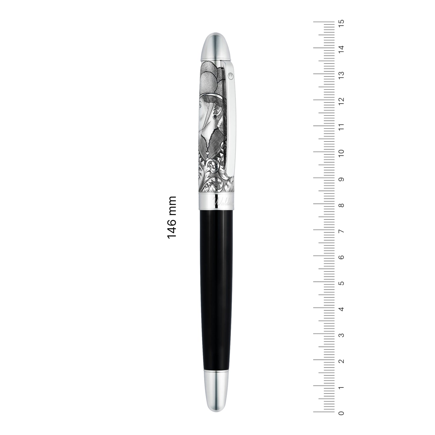 Waldmann Füller Legacy One Silber, 18Kt, schwarz