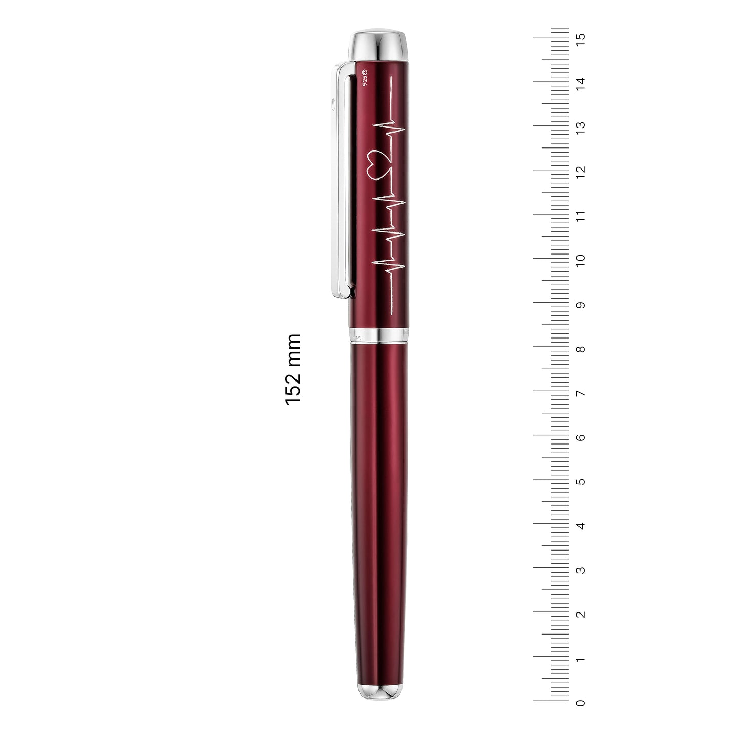 Waldmann Fountain Pen Heartbeat 150 Ltd. Ed. Hand-engraved, red