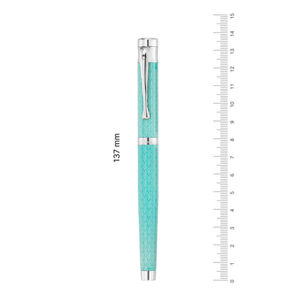 Waldmann, Tango fountain pen, Imagination, guilloche, 18K nib, aquamarine