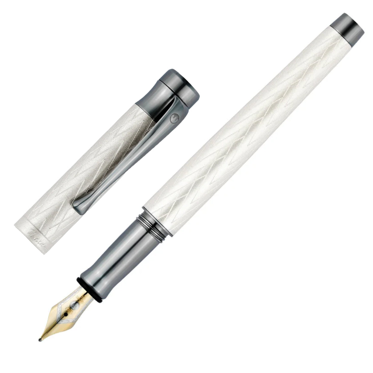 Waldmann Füller Aura Night, Silber, 18Kt, mattiertes-Silber