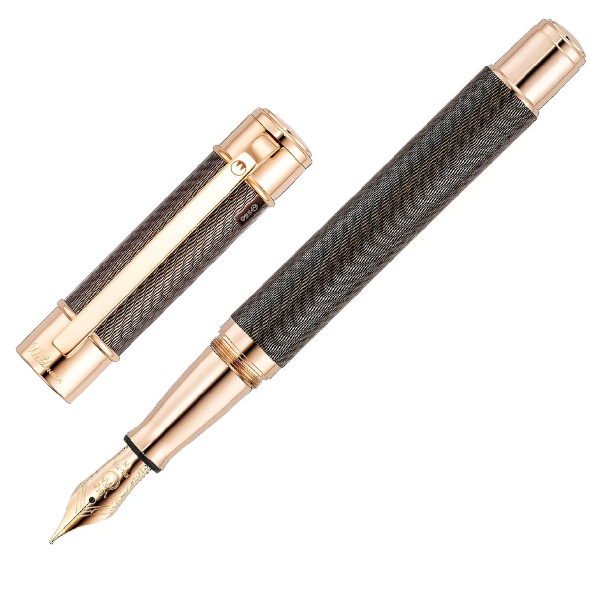 Waldmann Commander 25 Ltd. Edt. Fountain Pen, rose gold plated, 18K, brown