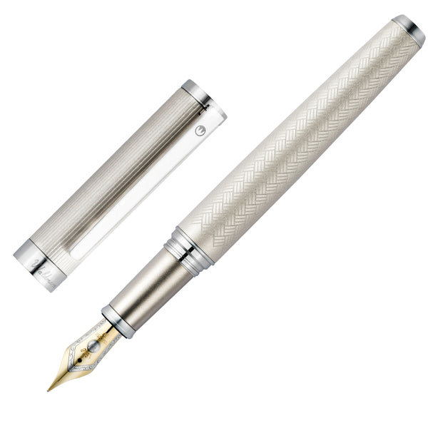 Waldmann Füller Nova Silber, 18Kt, mattiert