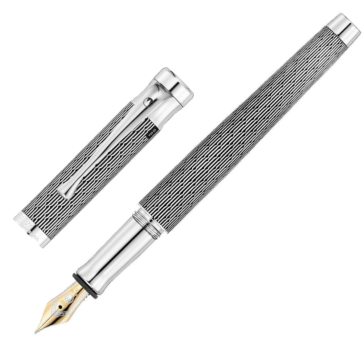 Waldmann, Tango Fountain Pen, Imagination, guilloché, 18K nib, black
